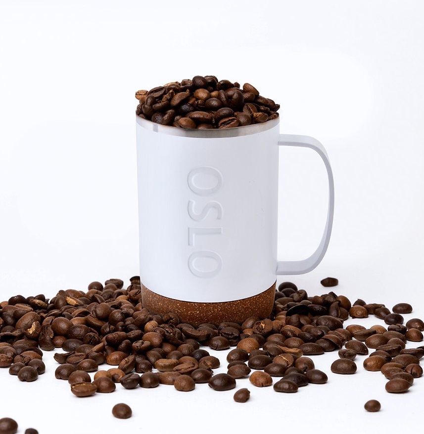 오슬로 감성 캠핑 커피잔 홈카페 뚜껑 머그컵 트리 코르크 머그잔 480ml 2color : Onlifemarket