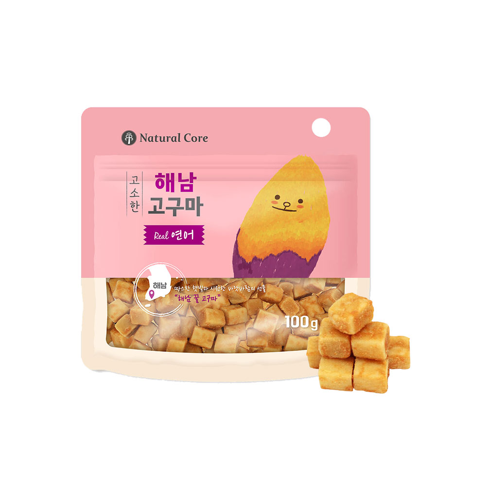 네츄럴코어 해남고구마 리얼 연어 100g 강아지 반려 애견 건강 휴대용 간식 : 조은세상1