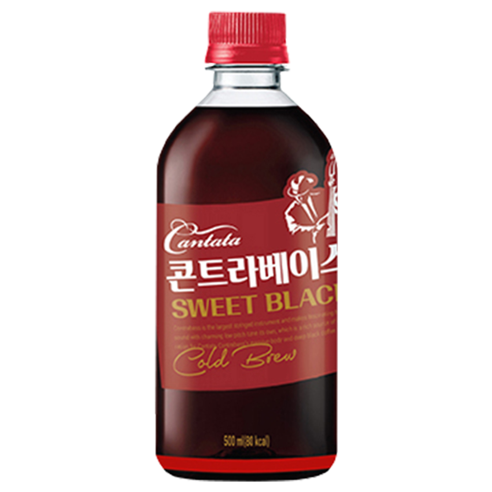 칸타타 콘트라베이스 콜드브루블랙 디카페인블랙 스위트아몬드 저칼로리라떼 500ml 각3개씩 : 부산종합유통