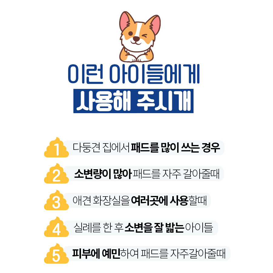 강아지 애견 배변 패드 대 중 소 : 사계샵