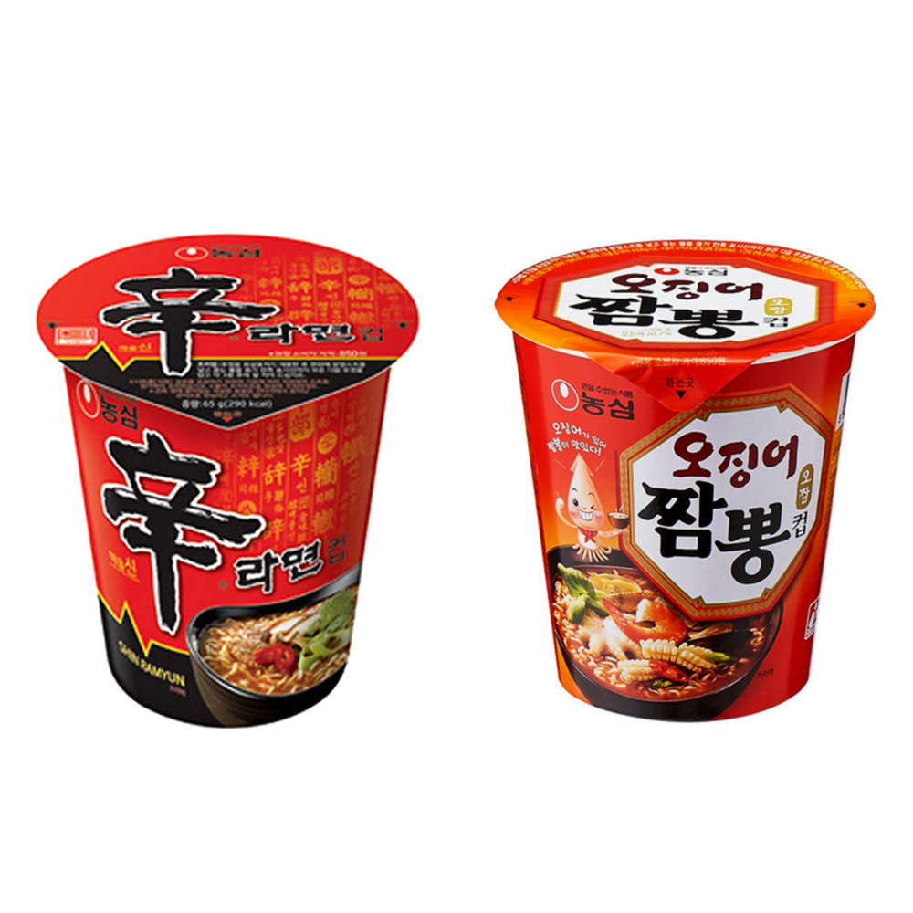 당일출고 농심 소컵 신라면x12컵+오징어짬뽕x12컵 : 배꼽마켓