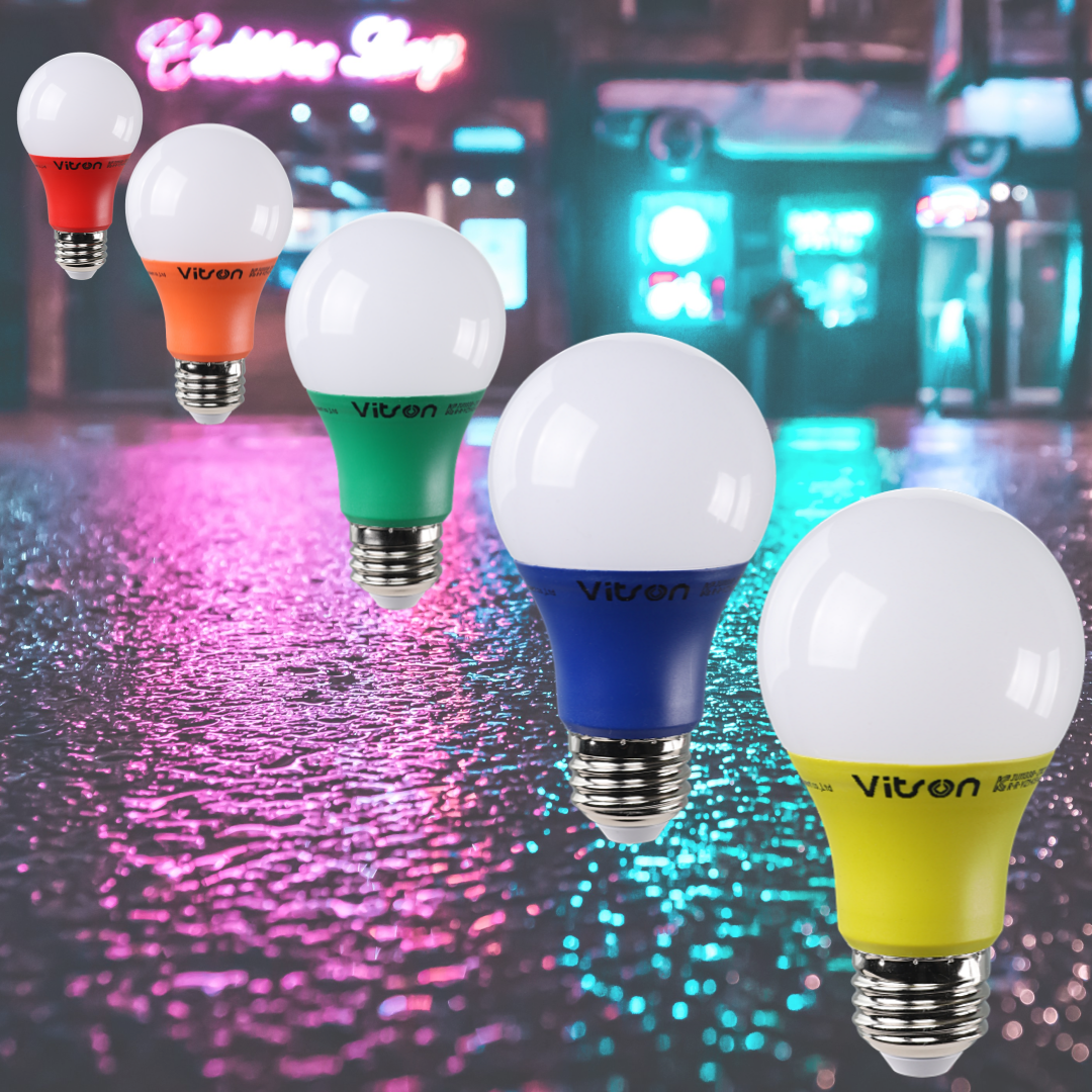 컬러 LED 전구 벌브 칼라 색깔 램프 색전구 8W, 블루(파랑) : 승림스토어