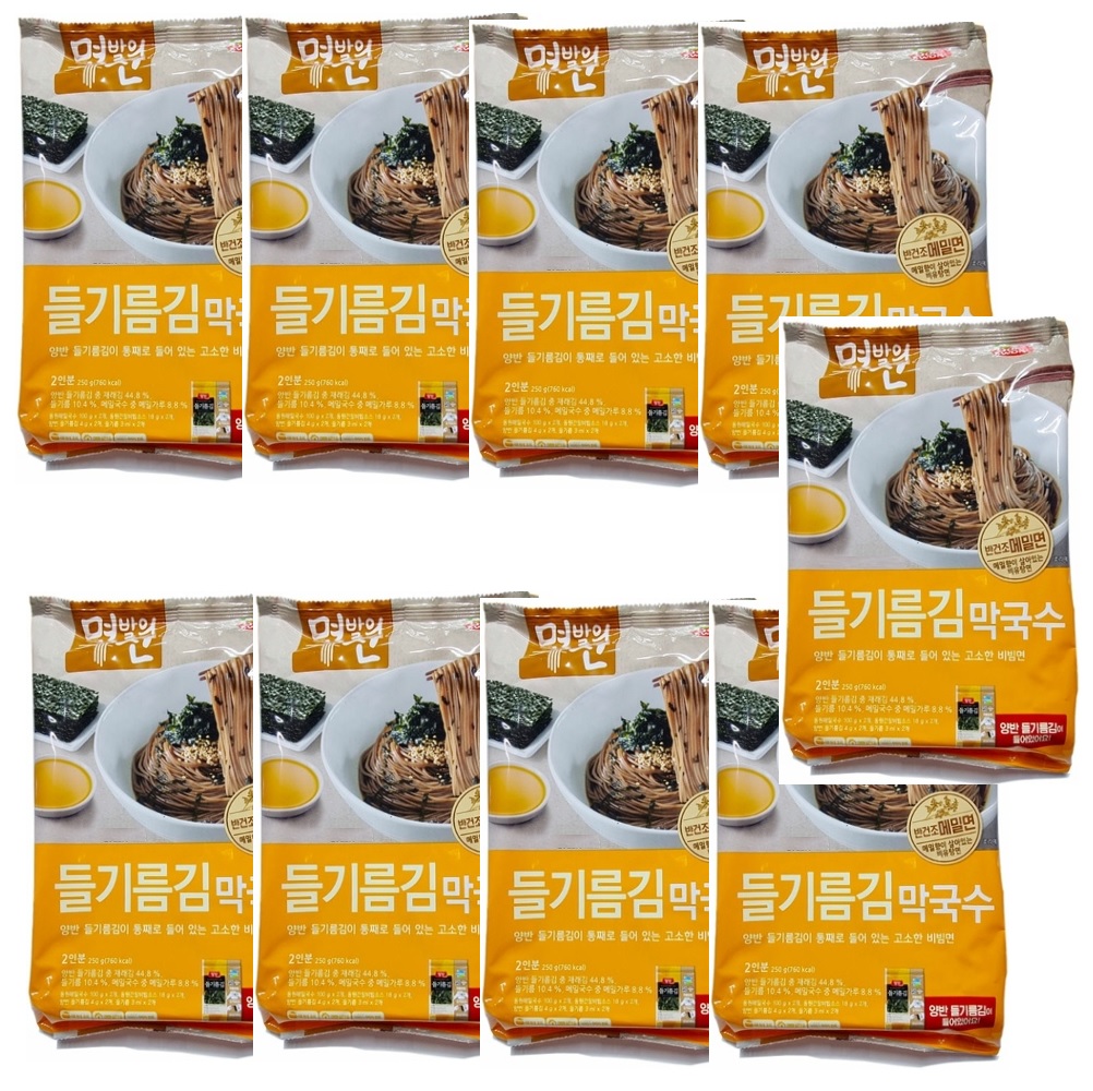 동원 면발의신 들기름김막국수 250g x 9 간편밀키트 : DAEWONAR