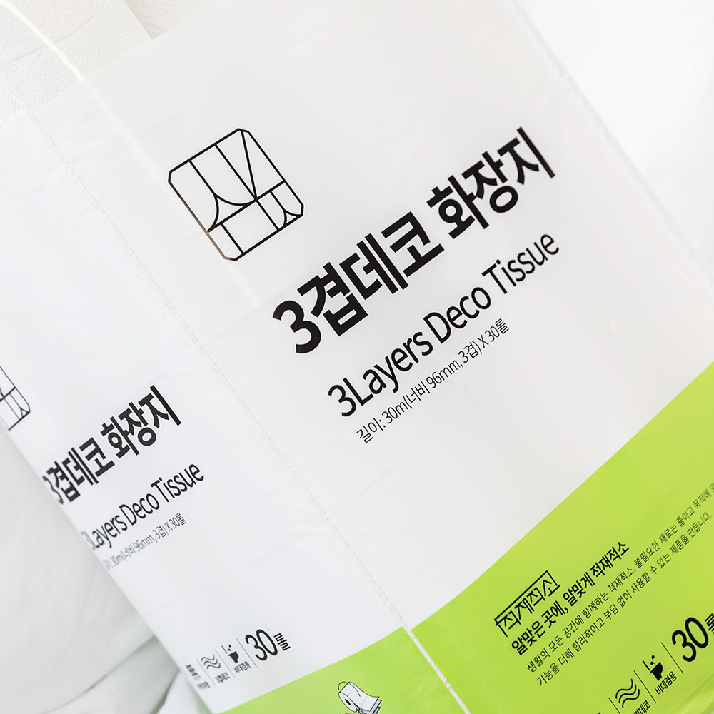 3겹데코 화장지 30M 30롤 2개 총60롤 휴지 두루마리 : 주식회사 적재적소
