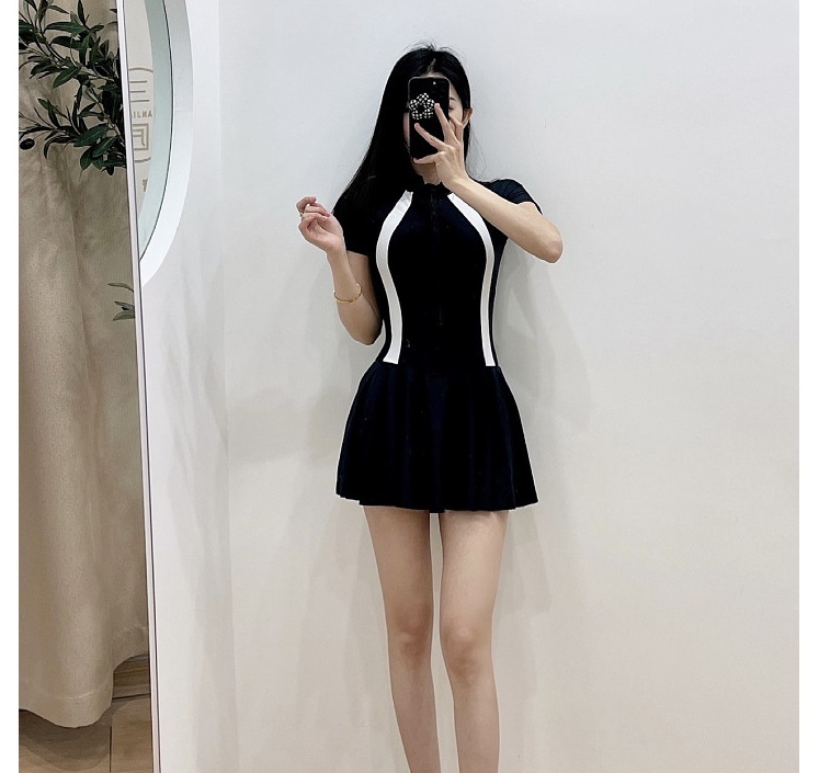 집업 슬리브 모노키니 원피스수영복 비치룩 리조트룩 : 올썸머