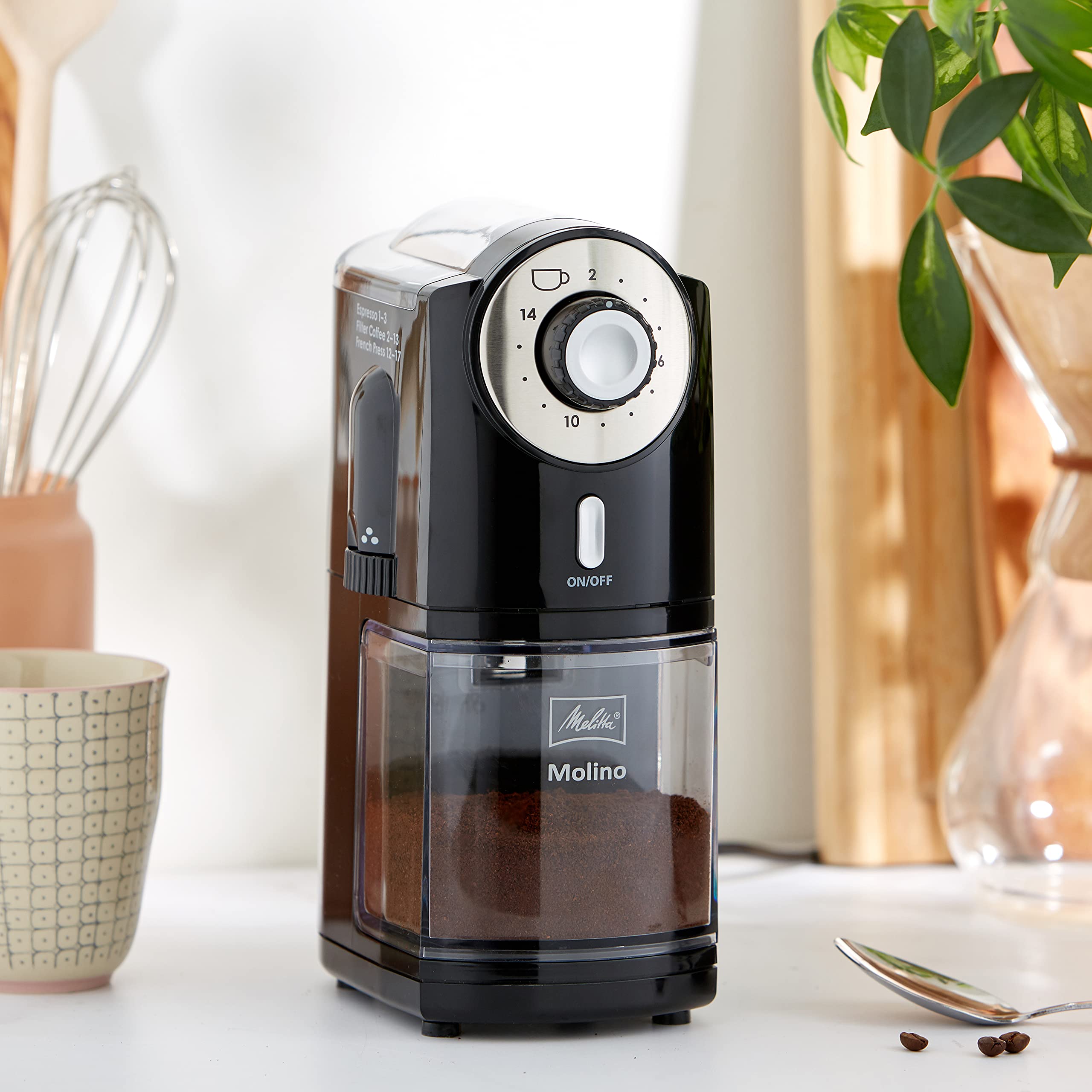 Melitta 밀리타 커피 그라인더 원두 분쇄기 블랙 : 마마에모아