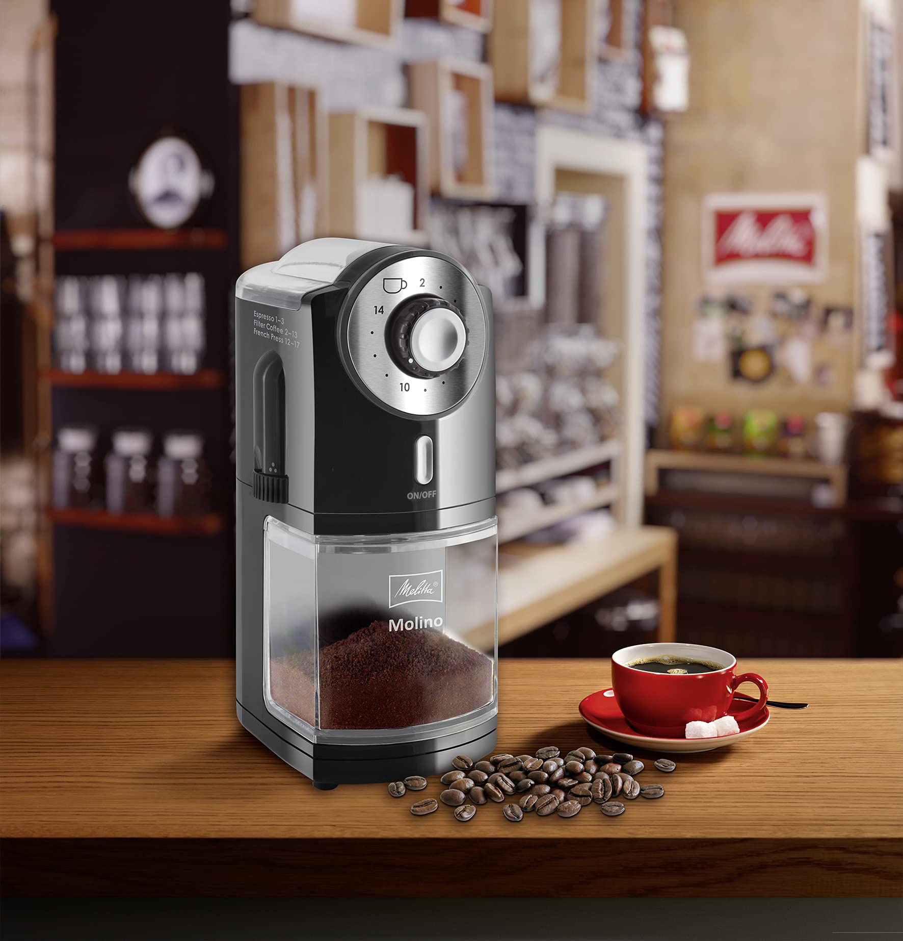 Melitta 밀리타 커피 그라인더 원두 분쇄기 블랙 : 마마에모아