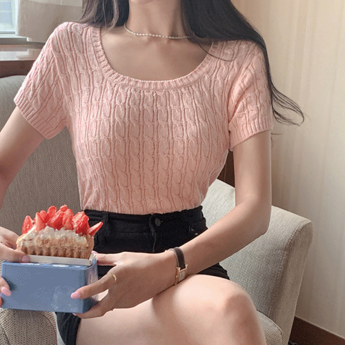 어텐케이블스퀘어 knit (코튼100%) : 세컨드세컨