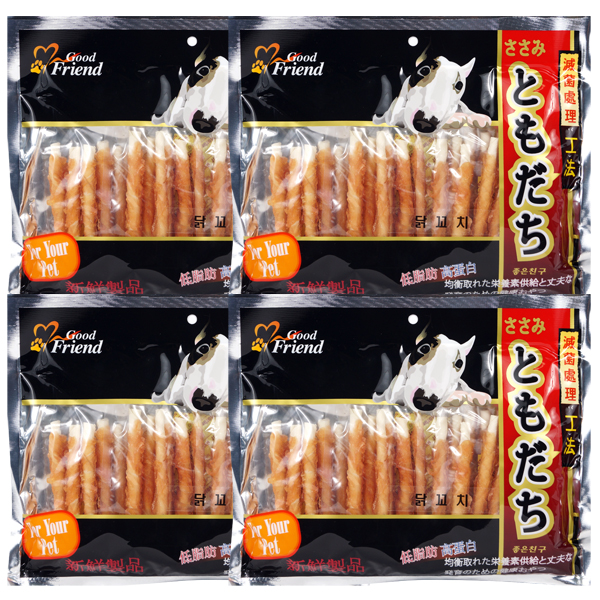 도모다찌 간식 강아지간식 육포 치킨닭꼬치, 380g, 4개 : 멍멍스타