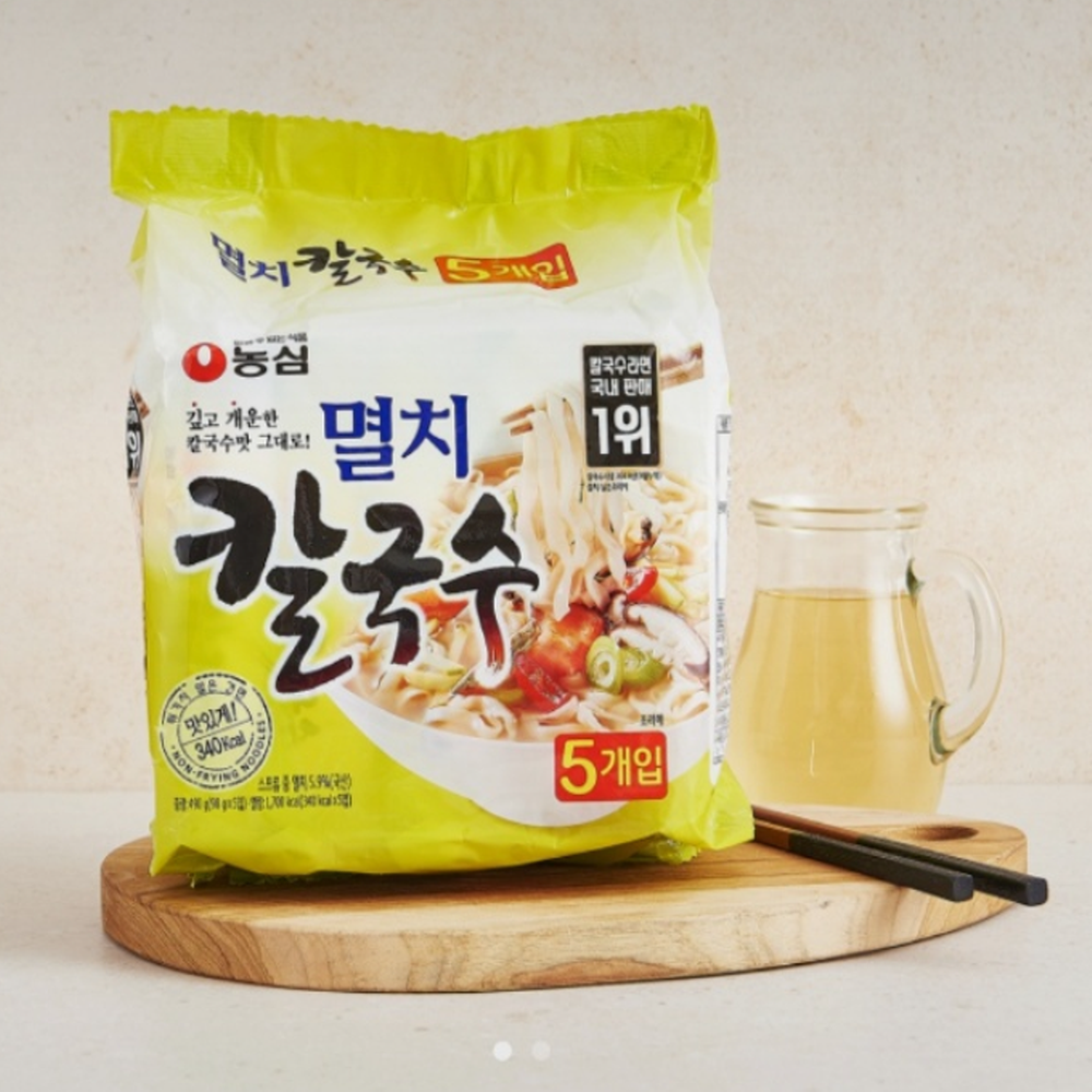 농심 멸치 칼국수 멀티팩 40개 : 청화마트