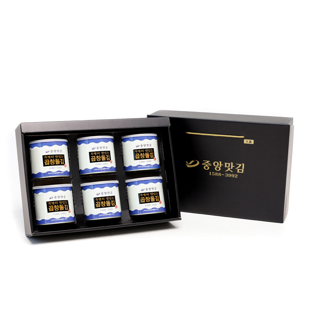 중앙맛김 보령 대천김 특별히맛있는 곱창 돌김 캔김 선물세트 1호 : 서울김 스토어