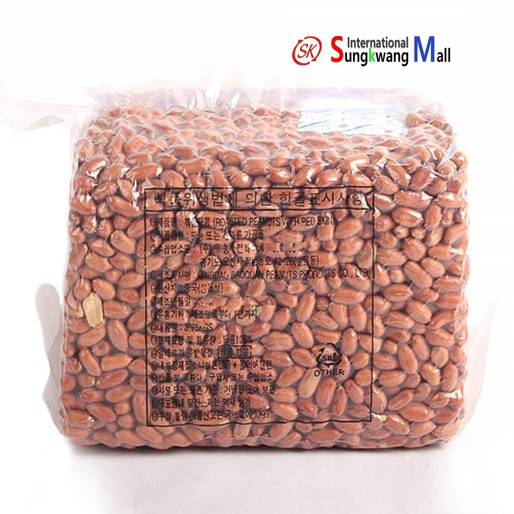 볶음땅콩 3.75kg 대용량 벌크 껍질있는 구운 땅콩 진공팩 견과류 : 성광몰