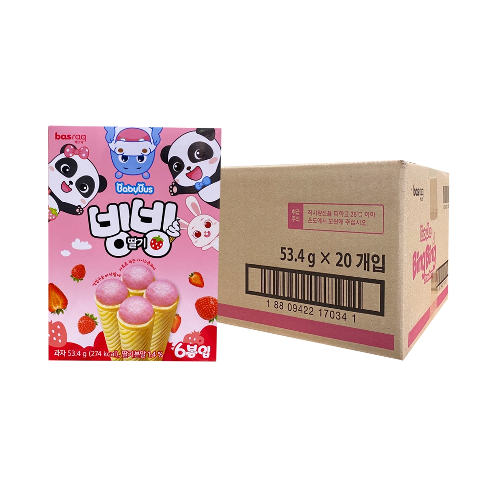 [늘바름] 바스락 빙빙딸기53.4g x 20곽 / 1박스 : 늘바름