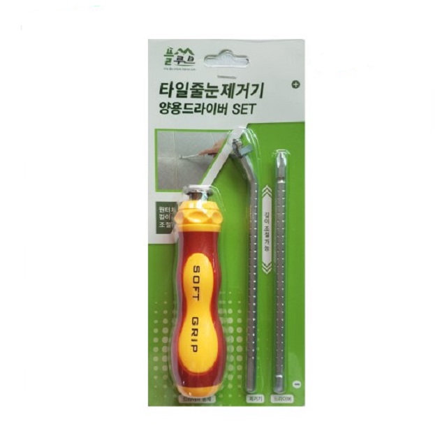 플루브 타일 줄눈 제거기 양용드라이버 SET 셀프 줄눈 깔끔하게 작업 : 공구누리