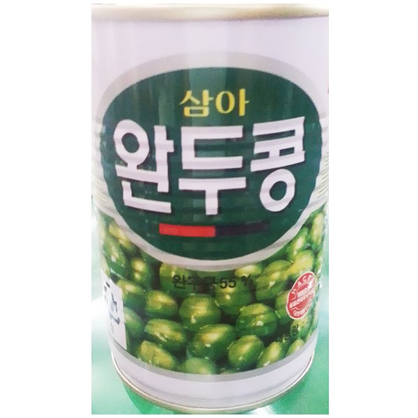 대량 완두콩 통조림 400g/4개 콩 캔 깡통 식당 업소용 : 동원식자재마트