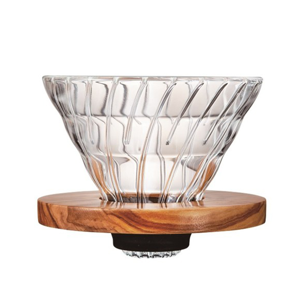 하리오 V60 올리브우드 글라스 드리퍼 VDG-02-OV : 커피올데이