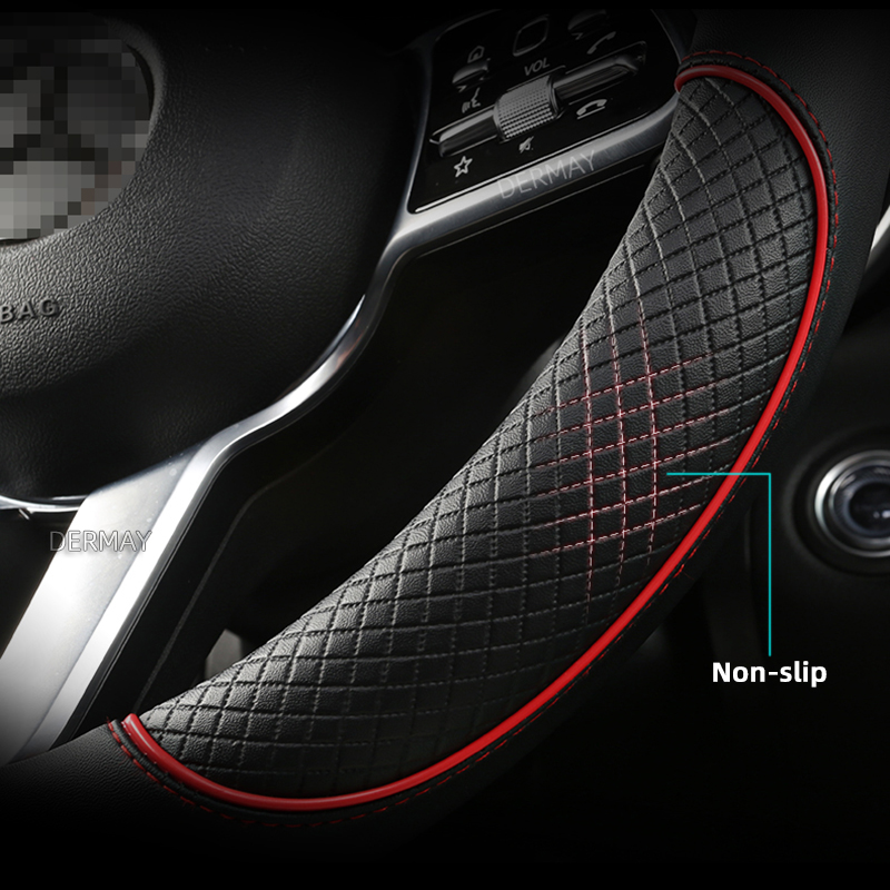 자동차핸들보호부품 자동차핸들커버 pu leather dermay 자동차 스티어링 휠 커버 kia ceed sportage picanto cerato seltos soul rio... 