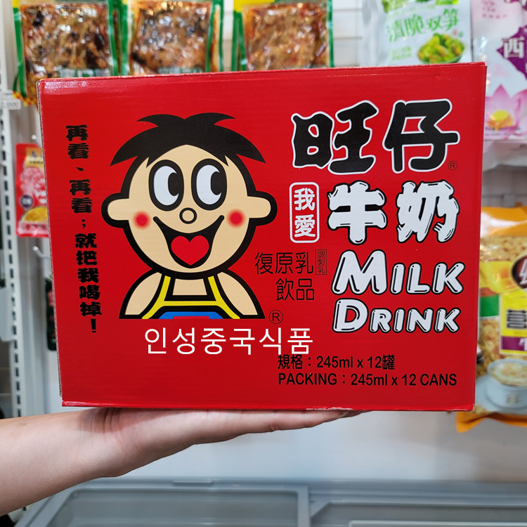 중국식품 왕자이우유 밀크 음료 중국음료수 245ml 12캔 : 인성중국식품