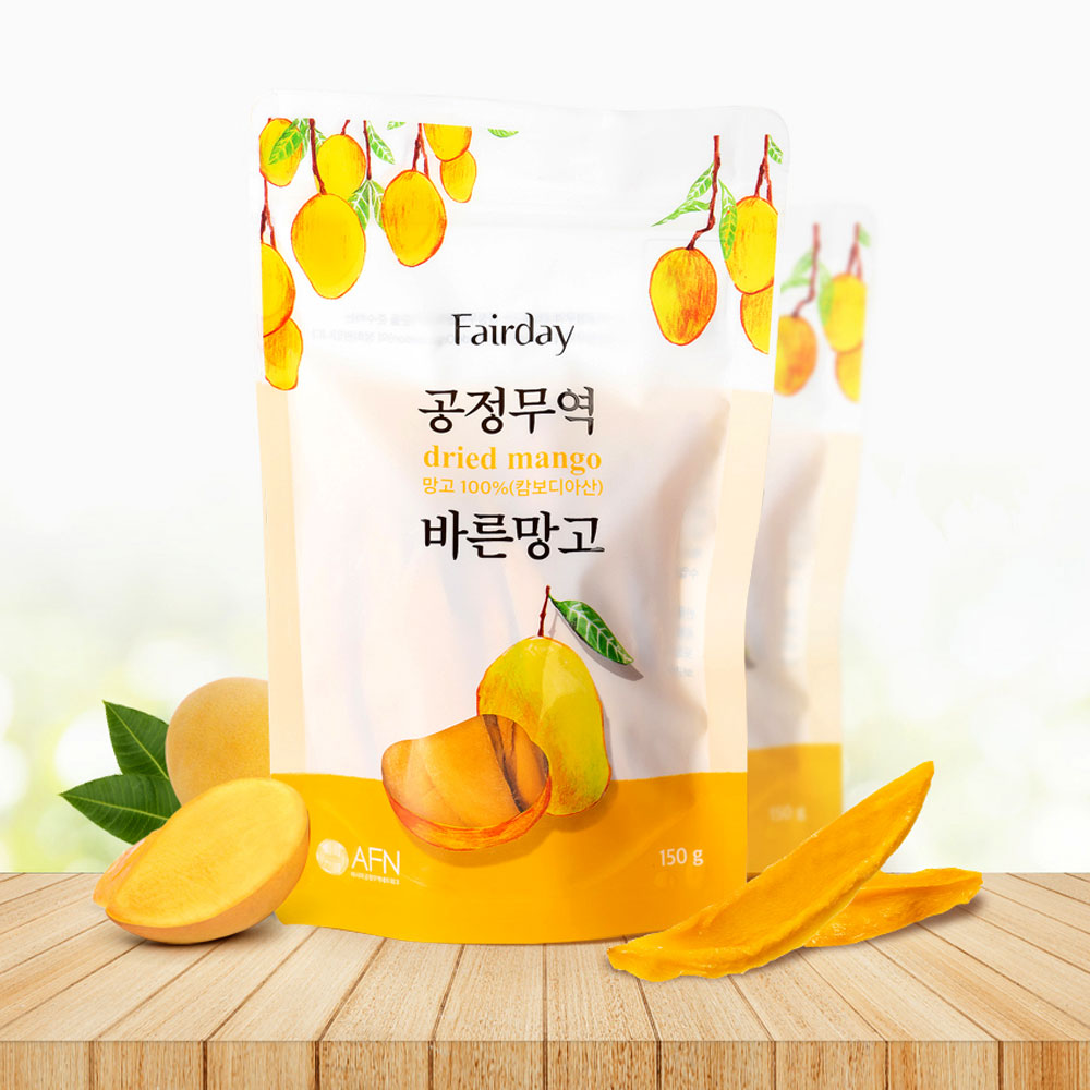 무설탕 말린망고 150g 공정무역 바른망고 말랭이 : 알토샵