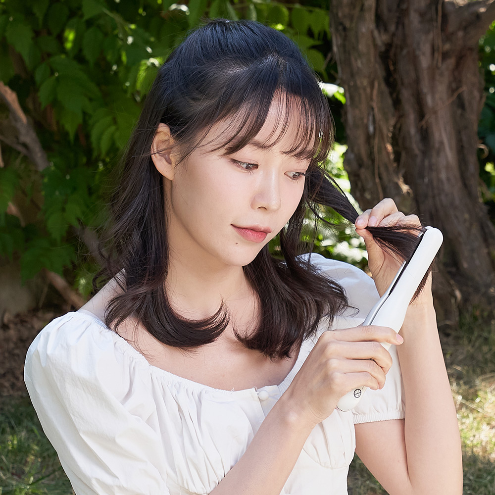 오아 무선 고데기 미니 판 매직기 스트레이트 뿌리 볼륨 앞머리 미용실 휴대용 : 오아스토어