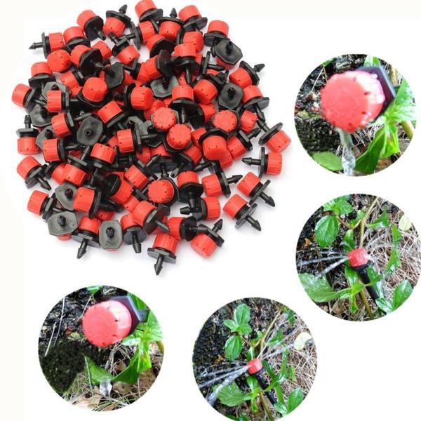 갈퀴 낫 쇠스랑 제초 텃밭 100pcs 정원 관개 노즐 조정 가능한 도저 물 뿌리개 에미 터 스프링클러 Droppers 도구 키트 : 두발로공구샵1