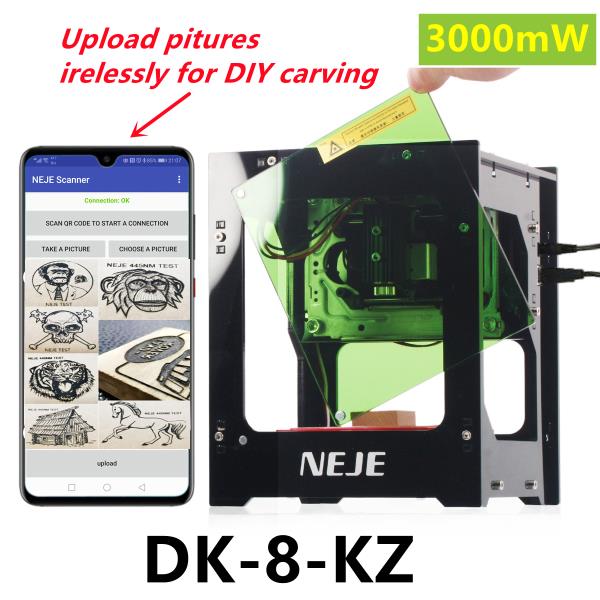 목재 목공 트리머 NEJE KZ 10W/3000mw 다기능 전기 조각기 445nm 목재 라우터 데스크탑 프린터 절단기 손으로 그린 창조 : 두발로공구샵1