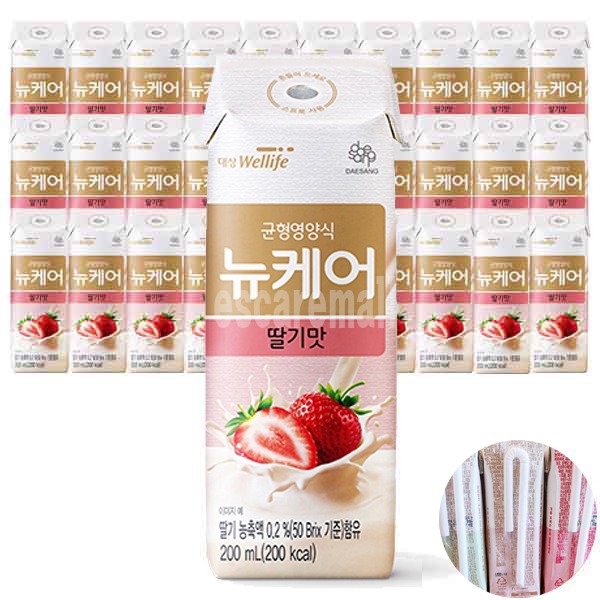 뉴케어 딸기맛 200ml x 30팩 노인 환자 영양식 (스마일팩) : 창고 99