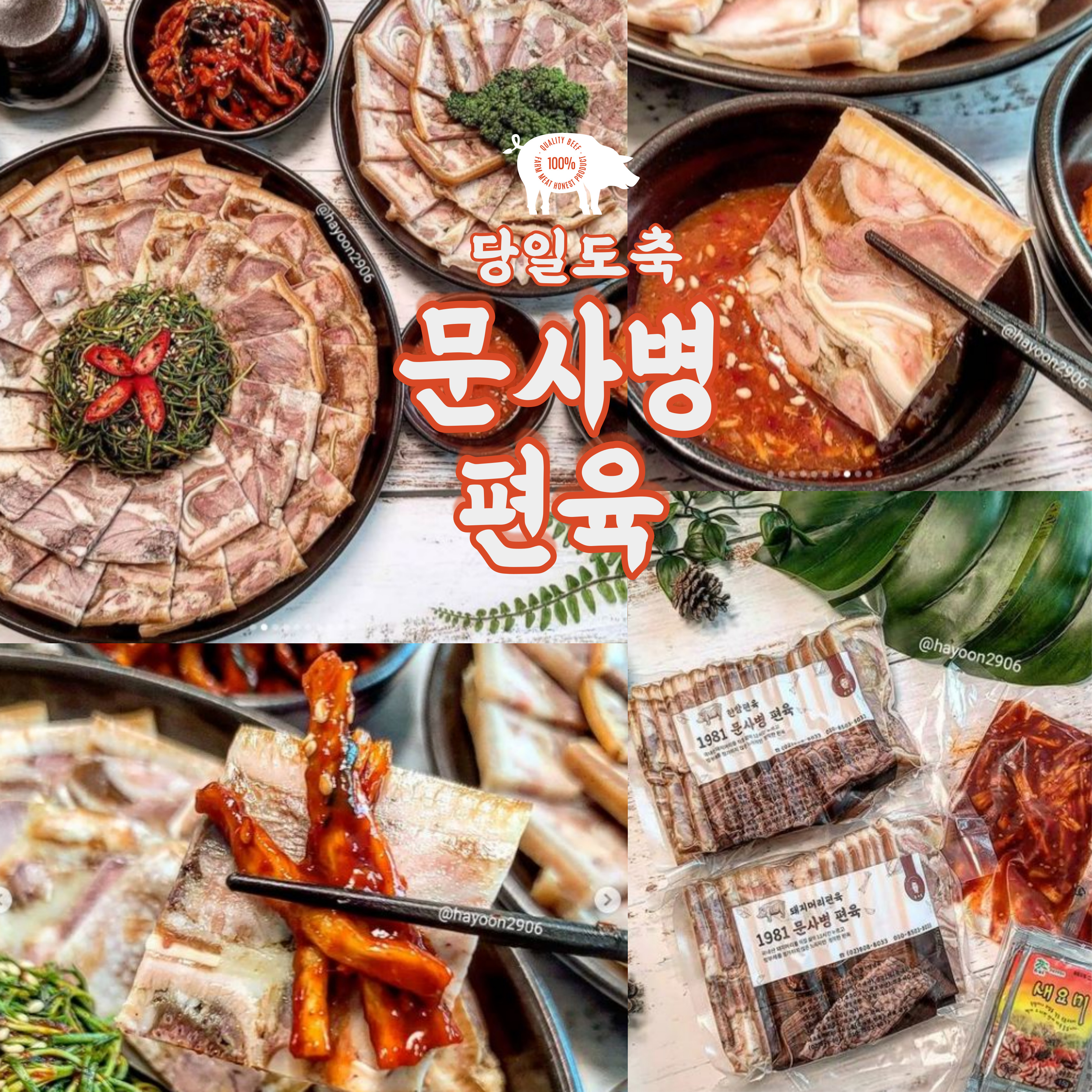 문사병 양념(한방)편육 400g 1981독산동우시장 국내산100% : 문사병 편육