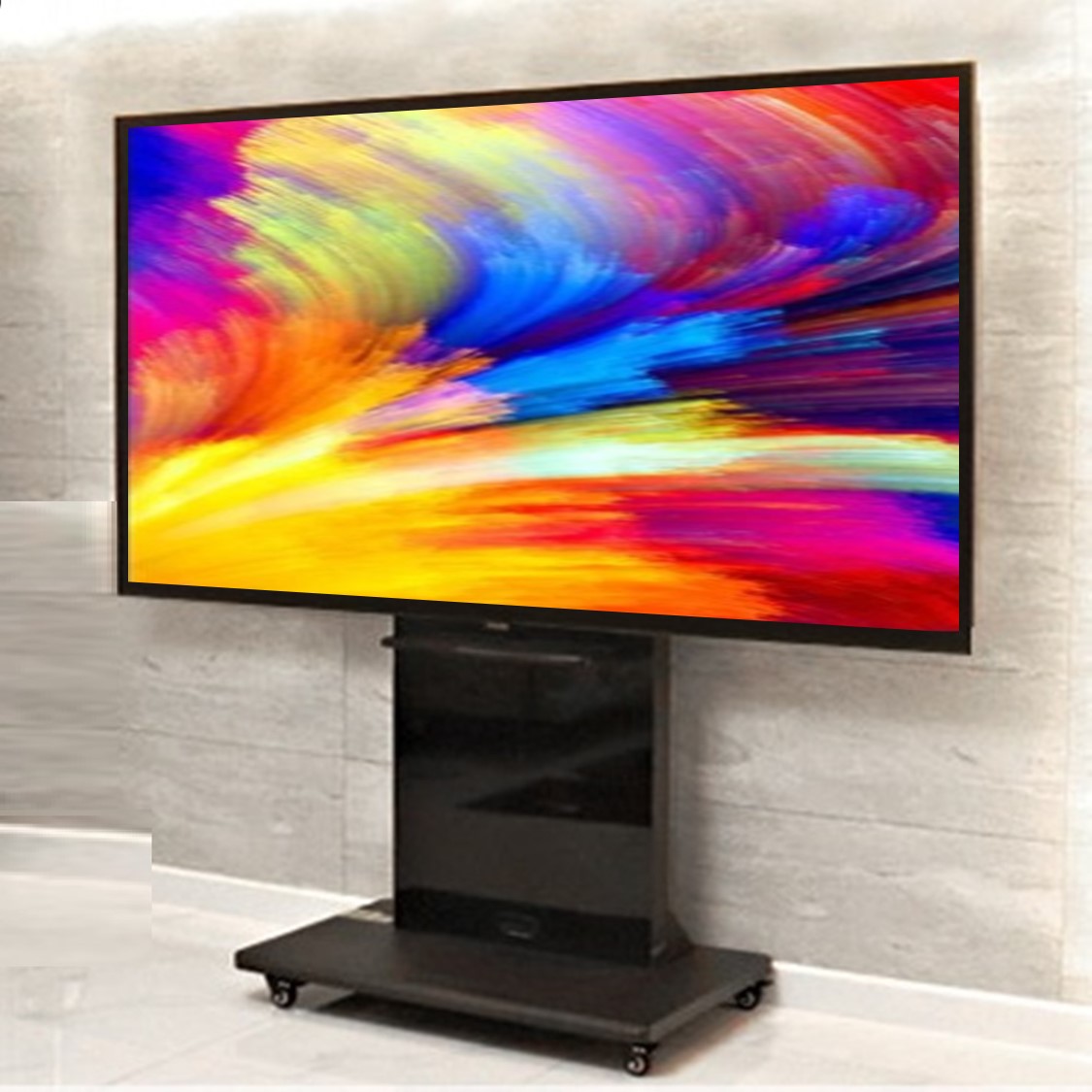 벽걸이 티비 스탠드 lg 삼성 이동식 대형 전자칠판 거치대 T60블랙 : 선컴퍼니