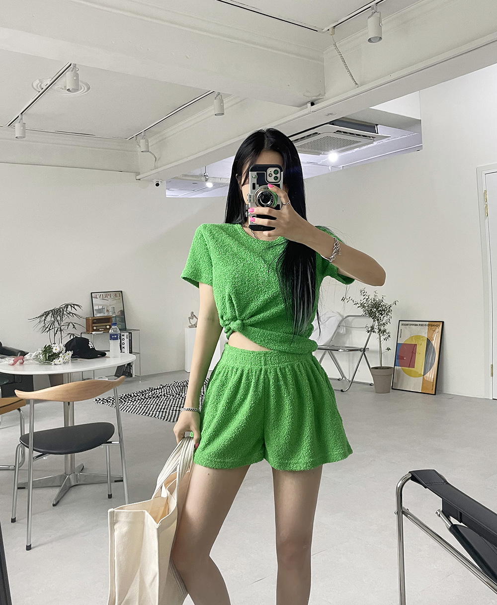 [딜라잇제이] 테리 심플 반팔 티셔츠 : 딜라잇J