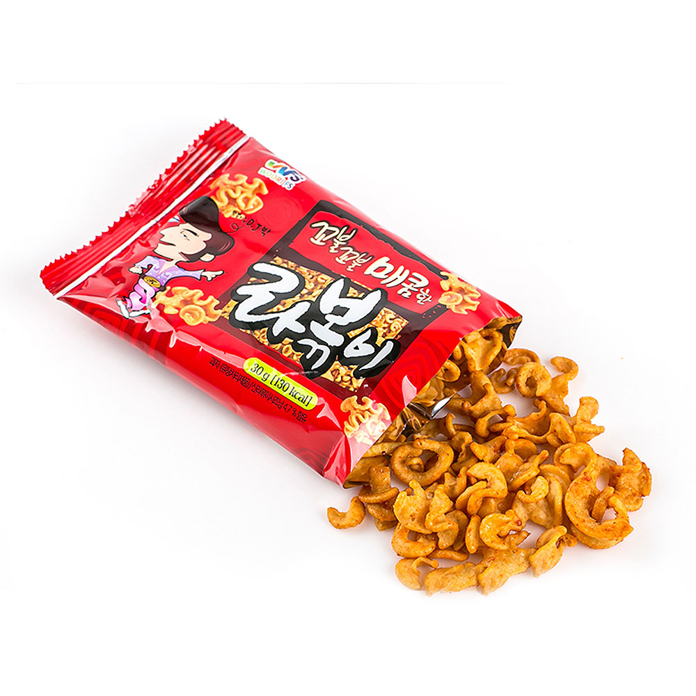 꼬불꼬불 매콤 라볶이 30g 추억의 문방구 간식 라면땅 라면과자 : 까까프렌즈잇츠