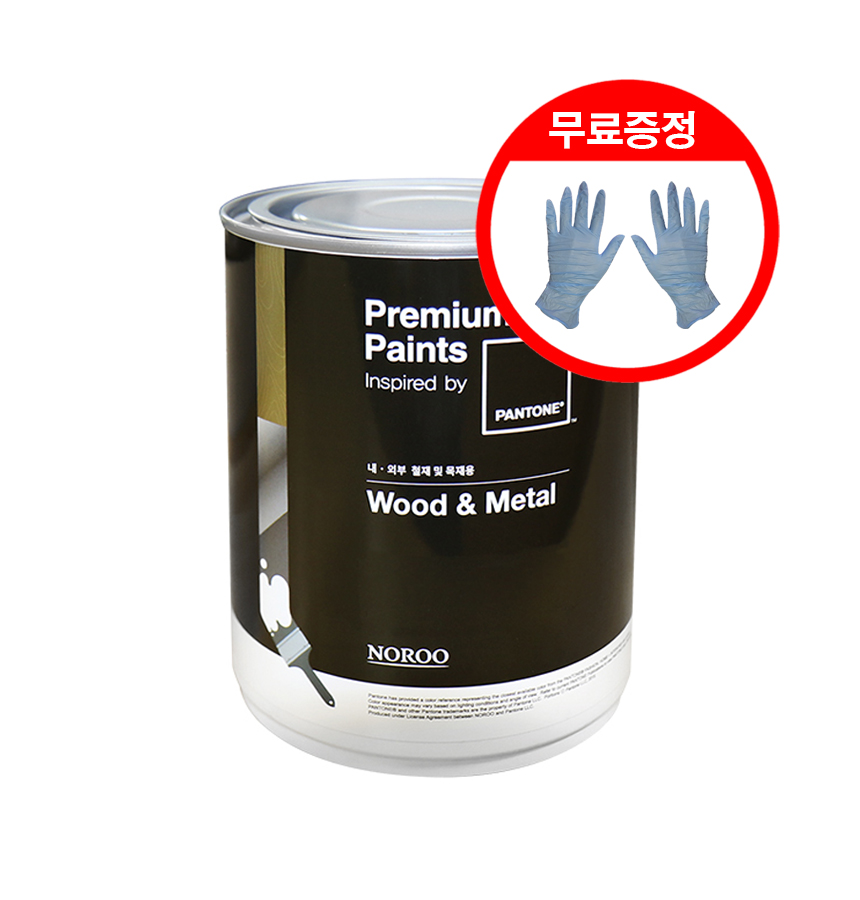 노루페인트 팬톤 우드앤메탈 PANTON 친환경 프리미엄 목재 철재 실내외 수성페인트 화이트 1L : 다있수