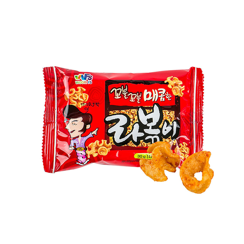 꼬불꼬불 매콤 라볶이 30g 추억의 문방구 간식 라면땅 라면과자 : 까까프렌즈잇츠