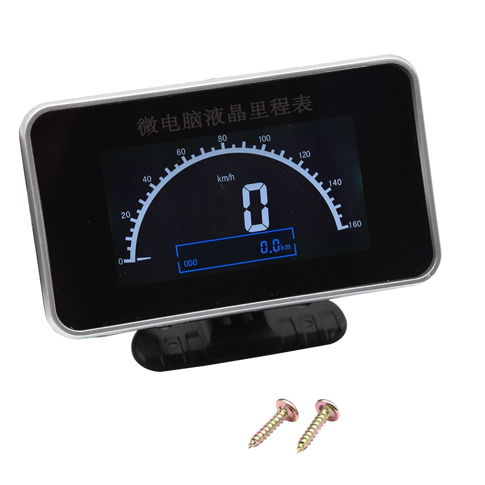 튜닝게이지 12v24v 자동차 트럭 2 in 1 기능 디지털 속도계 속도계 + 주행 거리계 게이지 lcd 계기판 + 알람 lcd 게이지 : 판다주주