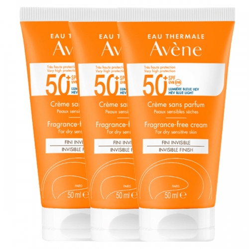 아벤느 썬크림 SPF50 50ml x 3 (무향) : 뷰플러스