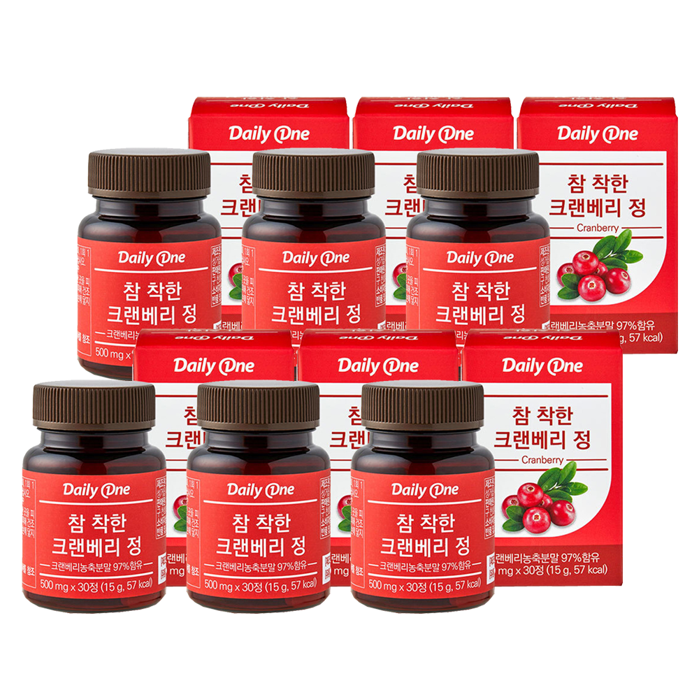 데일리원 참 착한 크랜베리정 30정 X 6병/크렌베리 : 블루케어