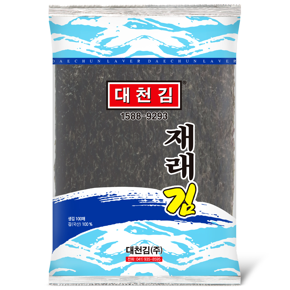 대천김 재래김 생김 100장 : 대천김주식회사