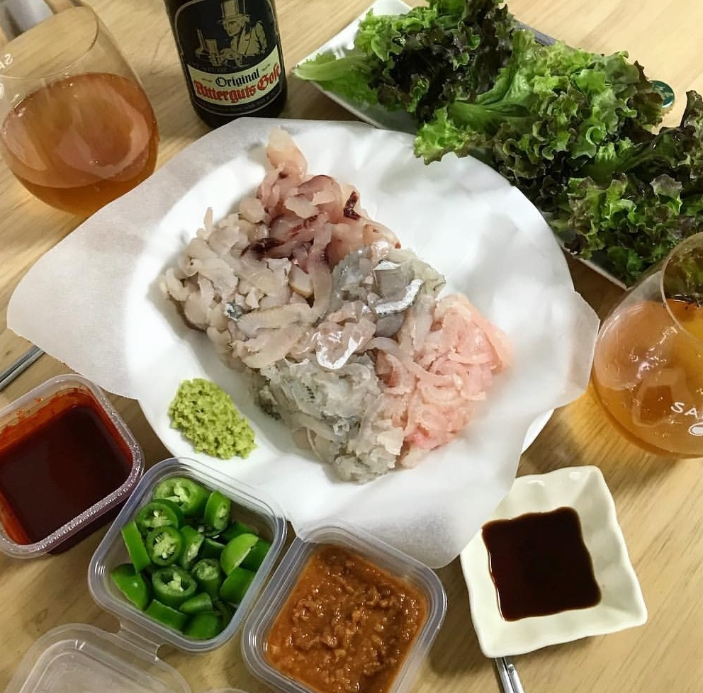 자연산 모듬회 3인분(회 600g) 아침 손질 저녁 도착 : 진해만어부