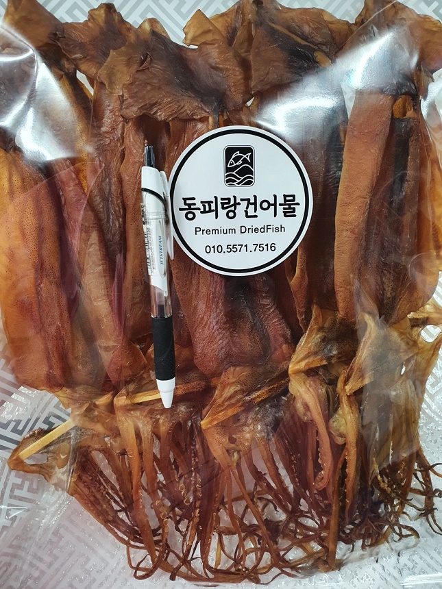국산 쫄쫄이오징어 마른 배 건오징어 반건조 피데기 : 동피랑건어물