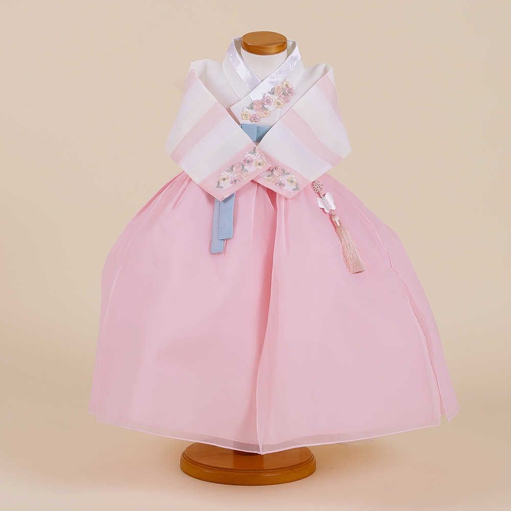 아가명주 봄꽃요정 여아 키즈 주니어 유치원 돌 아기 여아한복 세트 : 아가명주