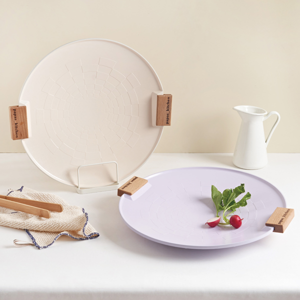 파파스키친 어썸 인덕션겸용 대형 그리들 38cm (3color) 나무손잡이포함 : 하이큐벨리