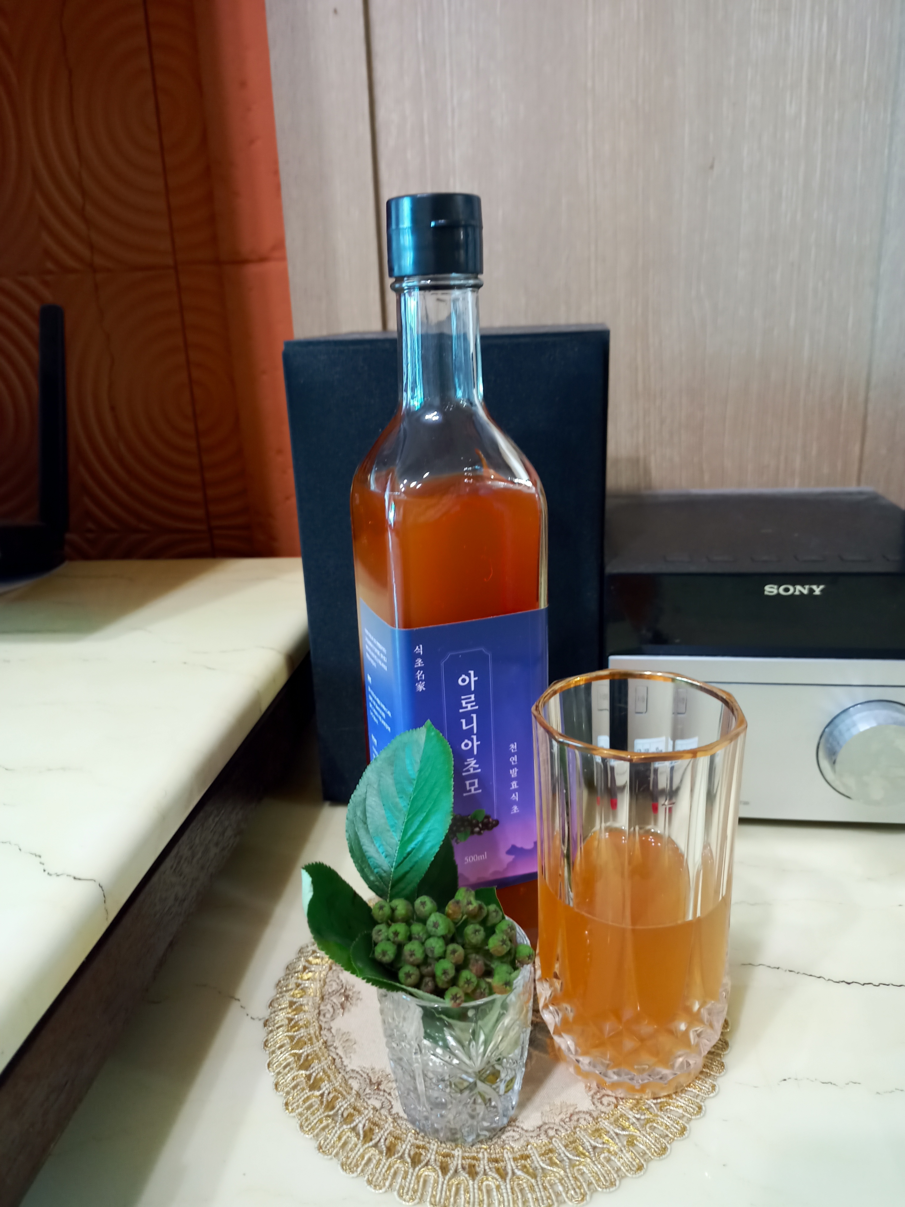 그리심농원 아로니아 식초 500ml 초모 천연 발효 수제 : 청송 그리심농원