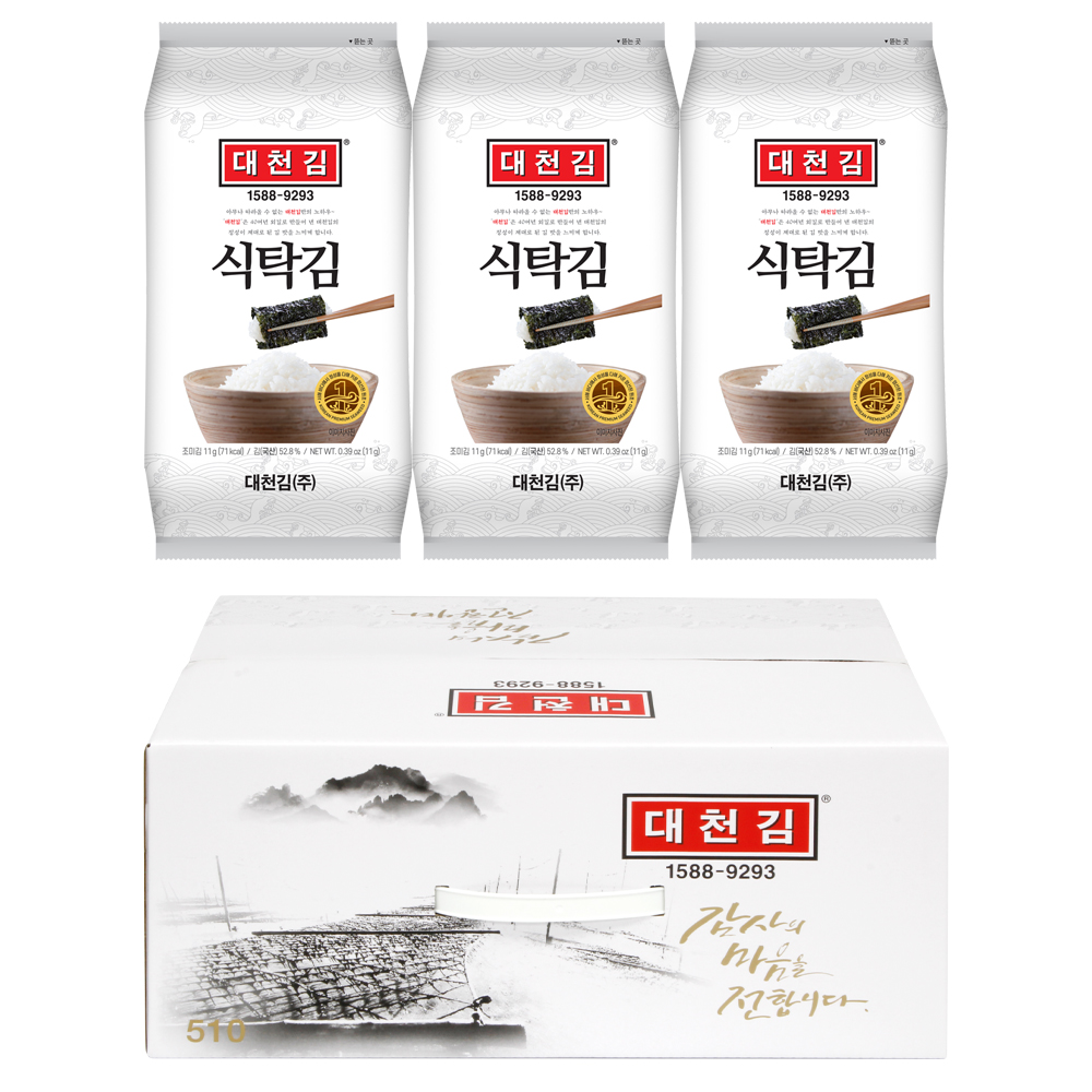 대천김 미니식탁김 11g 30봉 : 대천김주식회사