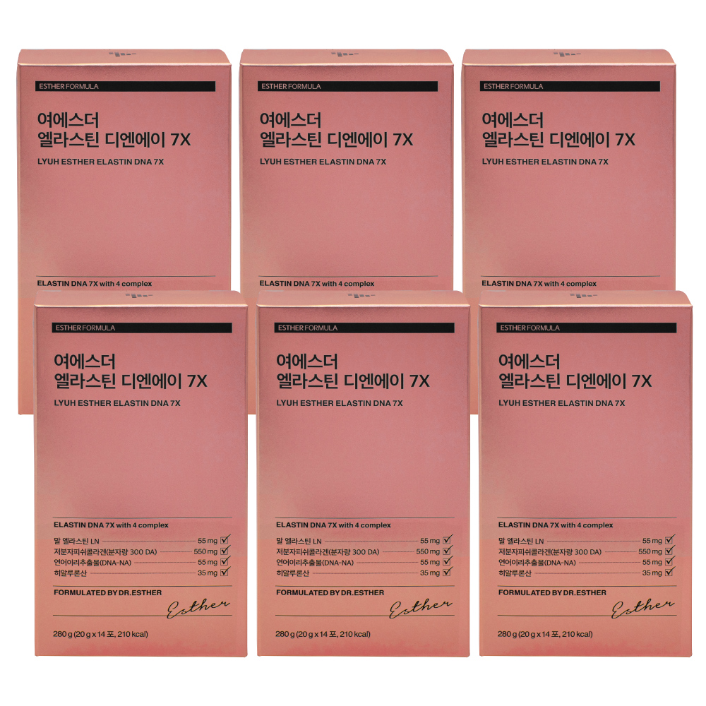 에스더포뮬러 여에스더 엘라스틴 디엔에이 7X 20g x 14포 6통 : 주식회사 아이지비