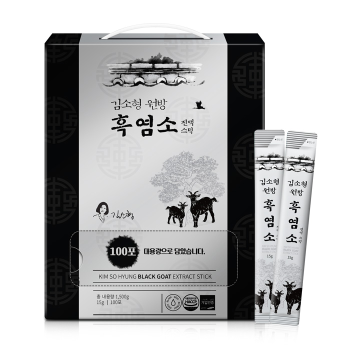 [정품] 1+1 김소형 흑염소 진액 스틱 즙 엑기스 효능 100포 : 워커스 파마씨