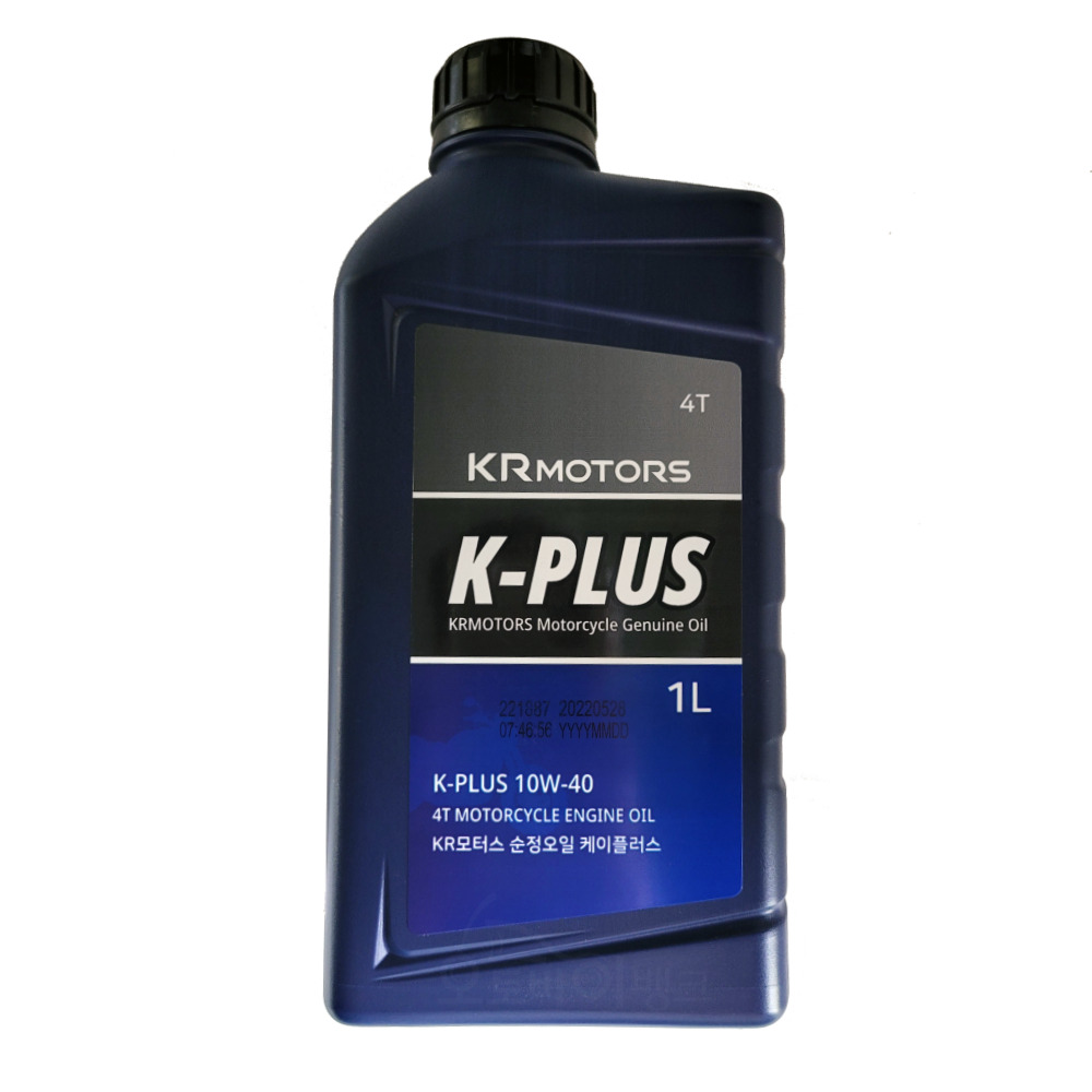 KR모터스오일 순정 엔진오일 K-PLUS 10W40 케이플러스 바이크 4T 1L : 오토바이뱅크