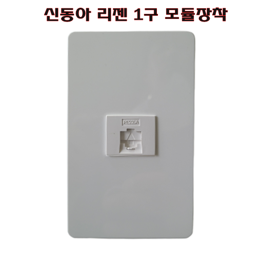 [파나소닉신동아 리젠] 플레이트 리젠 1구 8P 모듈 인터넷 전기자재 : 삼정온라인