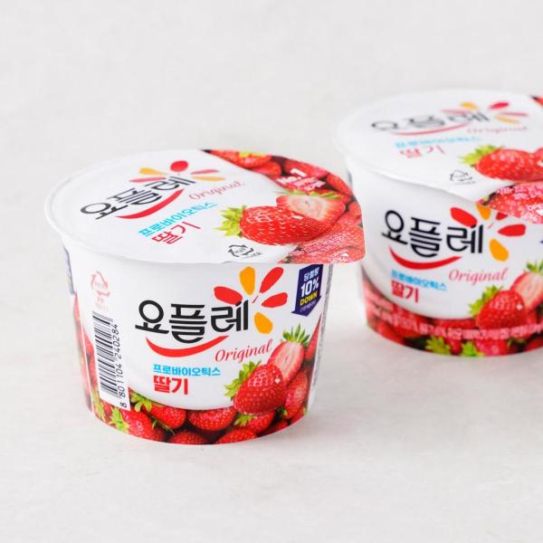 빙그레 요플레 오리지널 요거트 홈딸기 180g 12개/24개 : Together 유진상사