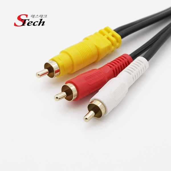 [에스테크] STech 1RCA to 2RCA Y형 케이블 1.5M : 퍼니케이블
