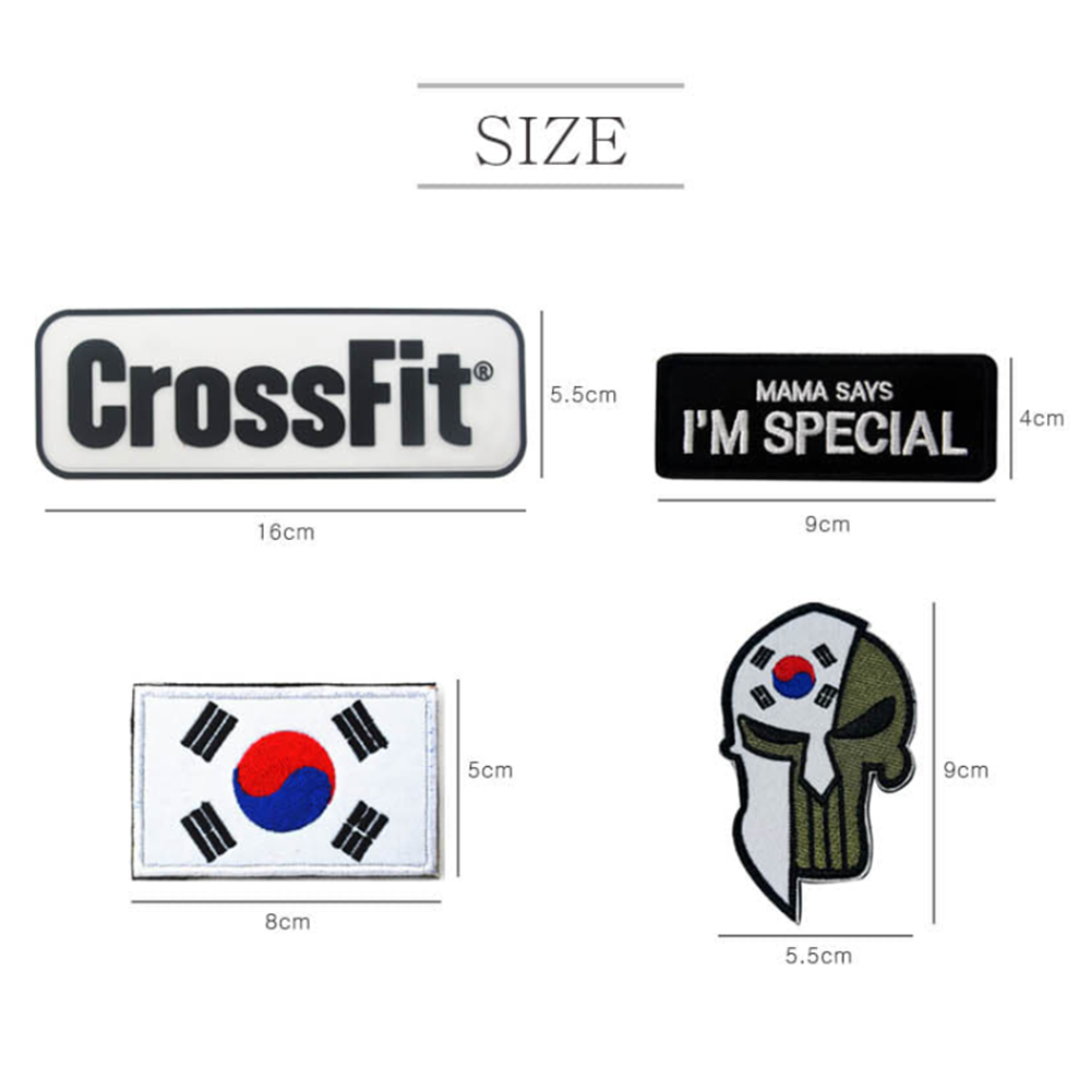태극마크 태극기패치 캠핑 패치 미니 벨크로 가방 와펜 : 모셀러